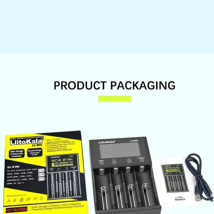 Jadibagus- Charger Baterai Liitokala Lii M4S Original / Charger Baterai Aa /18650