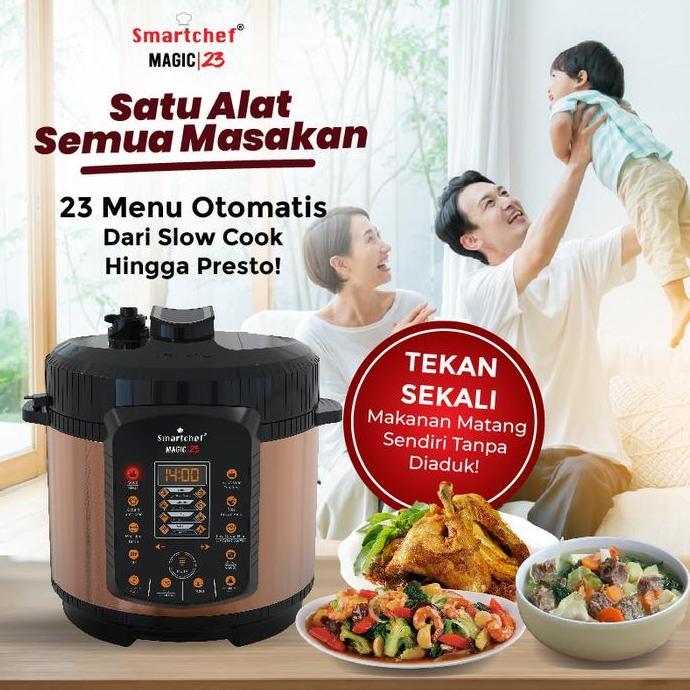 SMART CHEF Low carbo slow cooker pressure cooker Multicooker listrik garansi resmi