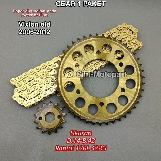 warungabahgaleh - gearset girset paket vixion old 2006-2012 gigi tarik gear set gir set model sss vi