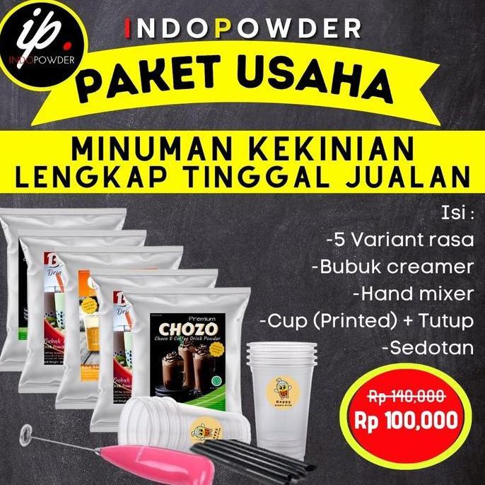 basahimankaluma - paket usaha minuman kekinian l bisa langsung usaha - 5 variant minuman
