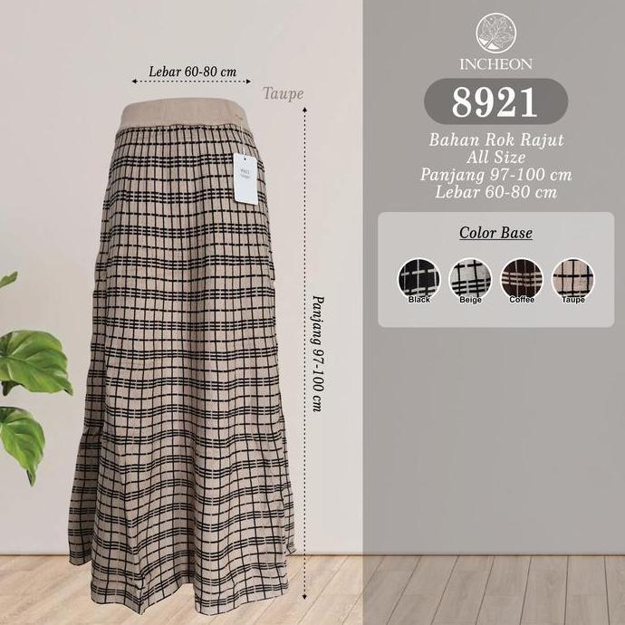Rok rajut motif panjang import tebal dan halus wanita - 8921 terlaris