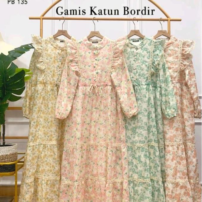 gamis miya//gamis import//gamis katun bordir//gamis premium