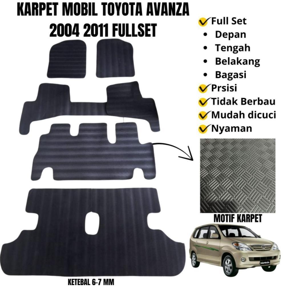 Karpet Mobil Toyota Avanza 2004 2011 fullset alas kaki matras karet mobil Avanza 2004 2005 -2008 201