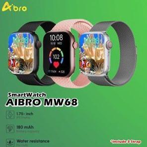TERBARU - Aibro MW68 Smartwatch jam tangan olahraga sport GPS Tracking MW 68 Smart Watch LCD IPS Wat