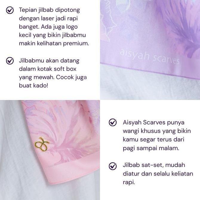 AISYAH SCARVES Jilbab Printing Pashmina Aqsa | Hijab Modest Fashion | Pashmina Crepe | Pakaian Musli
