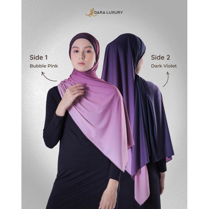Dara Luxury | Pashmina Gradient Jersey Shawl | Gradasi double stitch | Ombre jersey premium | Pelopo