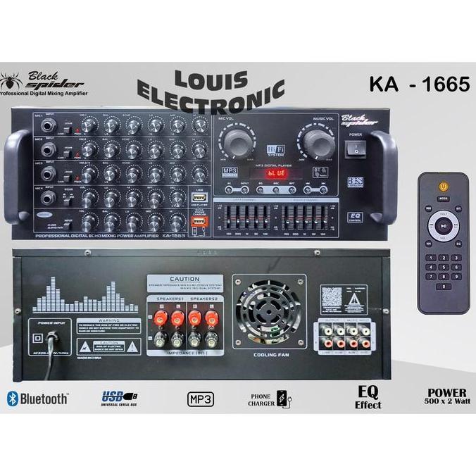 Amplifier Black Spider KA 1665 KA1665 Bluetooth ORIGINAL
