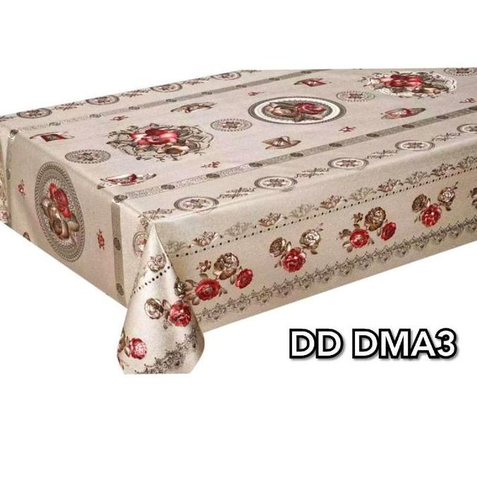 parabeanstore - taplak meja tamu lentur panjang meteran taplak pvc gold mewah waterproof