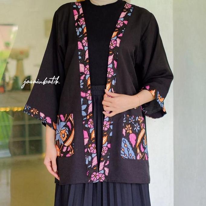 javainbatik - OUTER HANISA BATIK WANITA KERJA  - outer batik - batik wanita - batik kerja wanita
