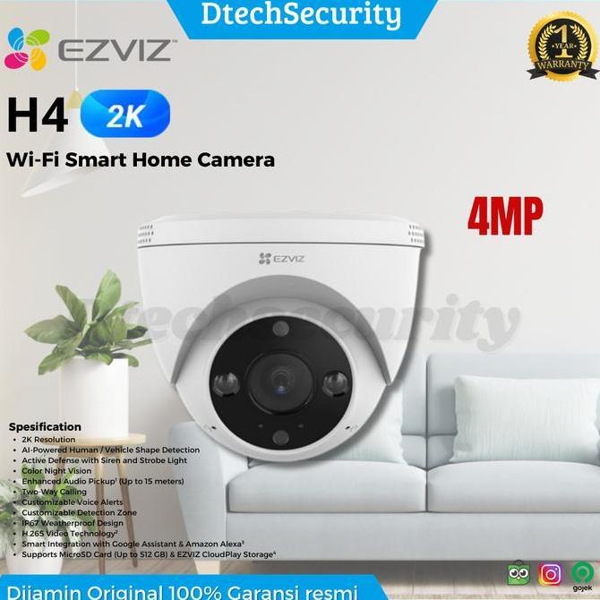 EZVIZ H4 POE 3MP IPCAM EZVIZ POE VIEW ANGLE 106 INDOR