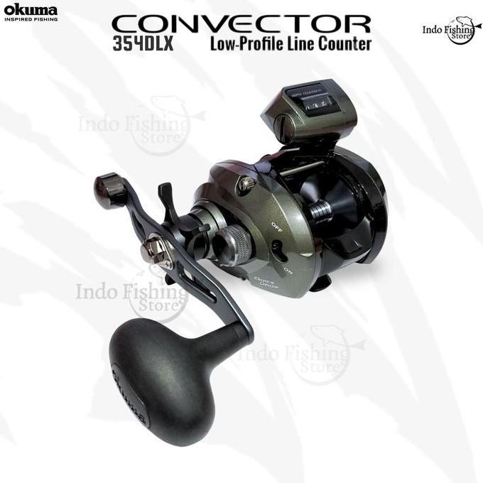 TERBARU - TERBARU Convector Low Profile Line Counter Reel Okuma Fishing Pancing Lure