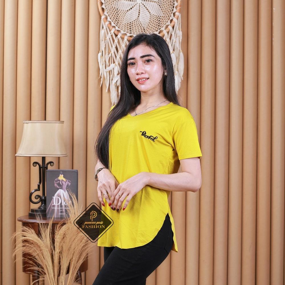 ORIGINAL Kaos oversize size XXL/Kaos wanita lengan pendek/Kaos wanita oval belah samping/Kaos spande