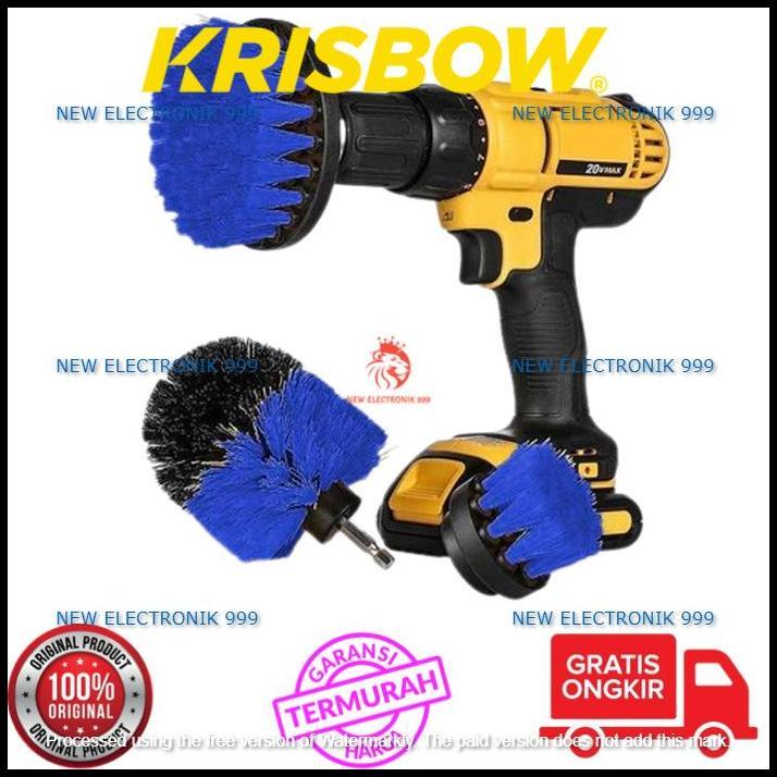 HOT DEAL KRISBOW SIKAT MESIN POLES / KEPALA SIKAT BOR / MINI DRILL BRUSH 3PCS