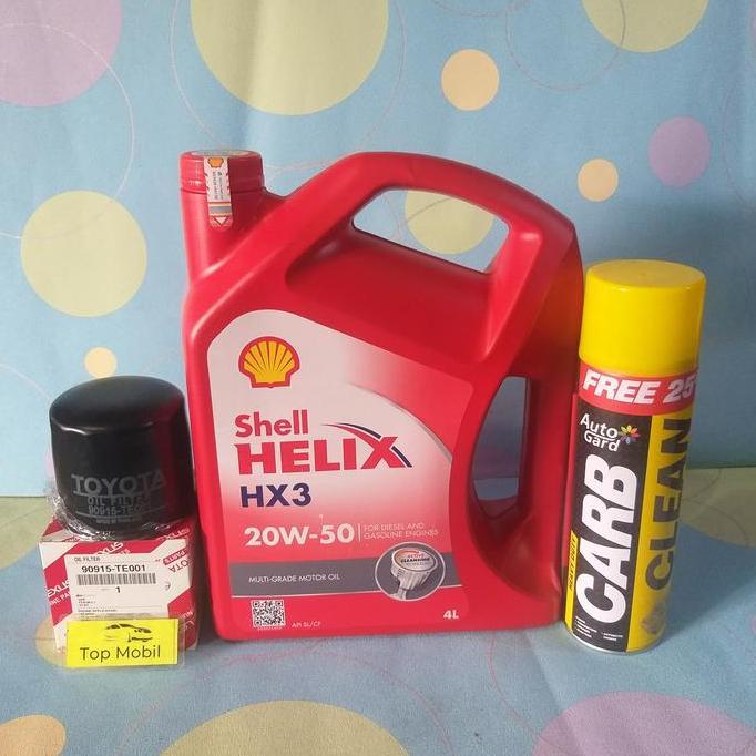 FIFONAND Paket oli Shell HX3 20W-50 Kijang 4K 5K 7K Corolla KE 20 30 70 DX (3)