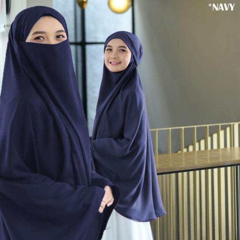 CUCI GUDANG Halima Jilbab Syari Bahan Jersey Premium Hijab Kerudung Bergo Instan French Khimar Cadar