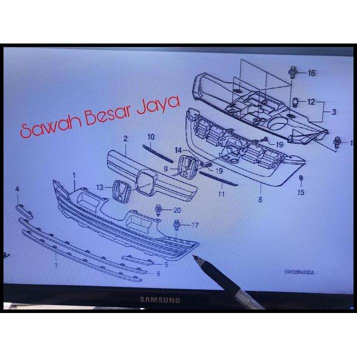 HOT DEAL BASE LOWER GRILLE - GRIL GRILL DEPAN BAWAH HONDA CRV CR-V GEN.3 SEBELUM FACELIFT 2007 2008 