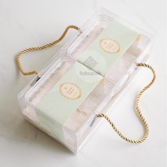 (20 pcs) Fukupak Box Mika Tali 20x10 kotak mika kue brownies spiku bolu gulung