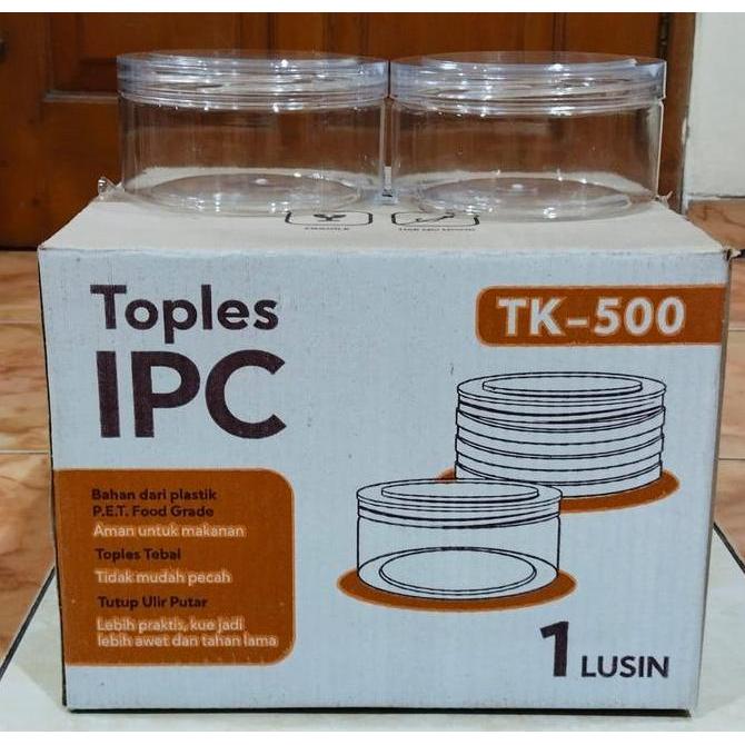 Toples Kue Nastar 500 Gram ANTI PECAH Tutup Ulir / Toples IPC TK-500 / Model Bulat SS