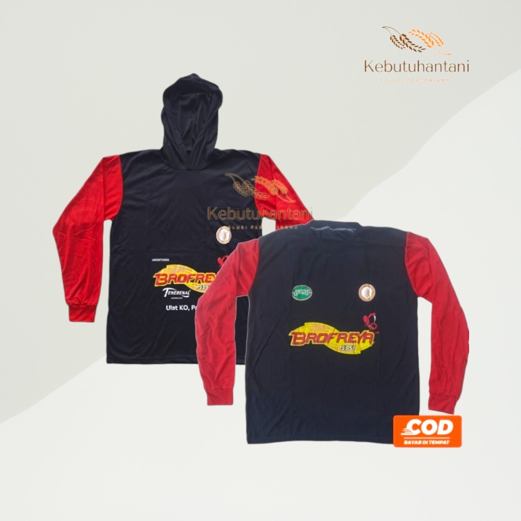 Kaos Pertanian Brofreya Kupluk Lengan Panjang