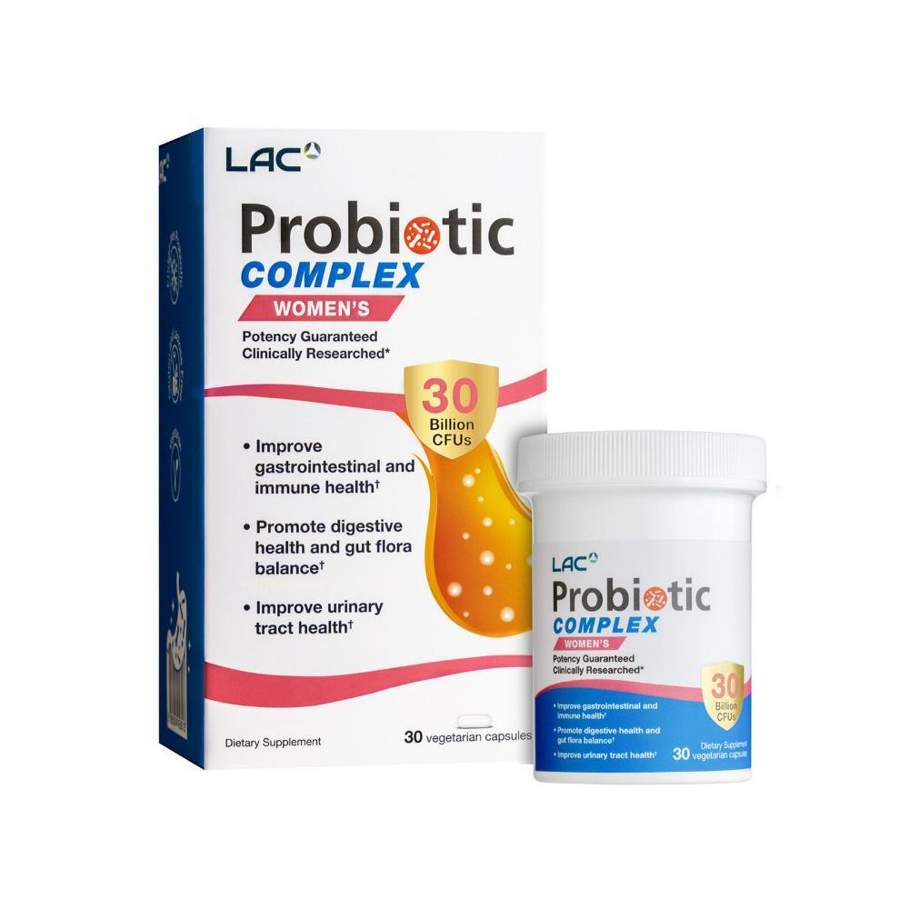 LAC PROBIOTIC Women's Probiotic Complex 30 Billion CFUs (30 vegetarian capsules)
