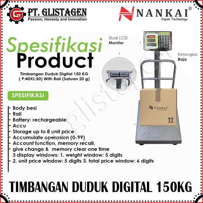 Timbangan Duduk Digital 150 Kg Timbangan  Digital Nankai Timbangan  Duduk  Promo Perkakas