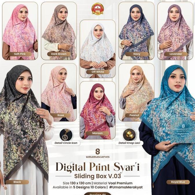 [TERBARU] SYARI MOTIF Box Digital Jumbo - Umama Scarves