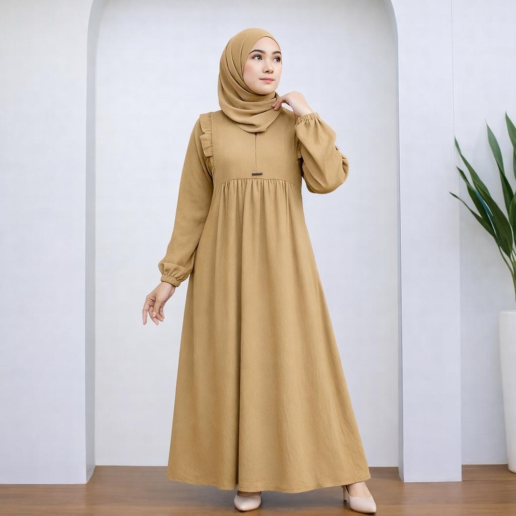 Gamis Ruffle Modis Elegan Terbaru