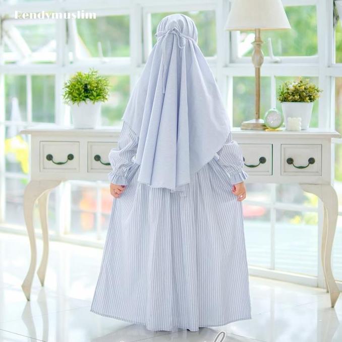 HANA set dress Katun Gamis Jilbab Lembut Motif Nyaman
