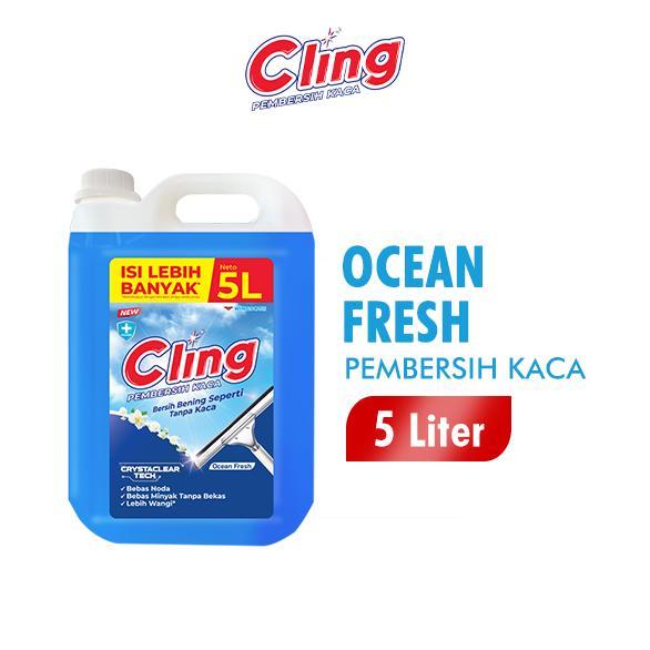 Cling Biru Pembersih Kaca Jerigen 5 Liter