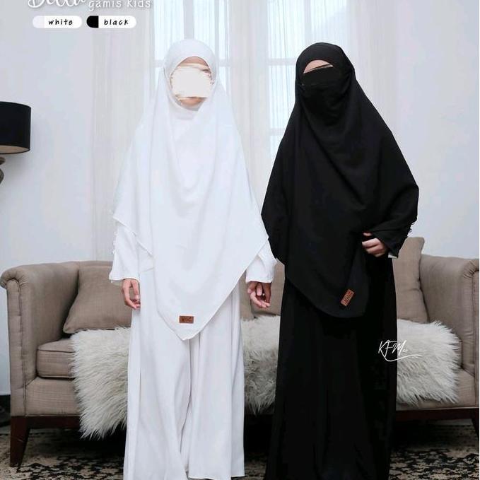 Bella gamis set khimar kids by KFM | gamis anak set bergo syar'i cadar Cantik