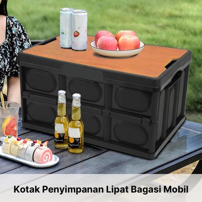 Storage BOX Kotak Penyimpanan Camping Papan kayu Lipat Bagasi Mobil Foldable Storage Box
