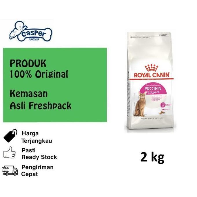 Royal Canin Exigent 42 Protein 2kg Makanan Kucing Ayam Gluten Gandum Jagung Corn Gluten Meal Rasa Al