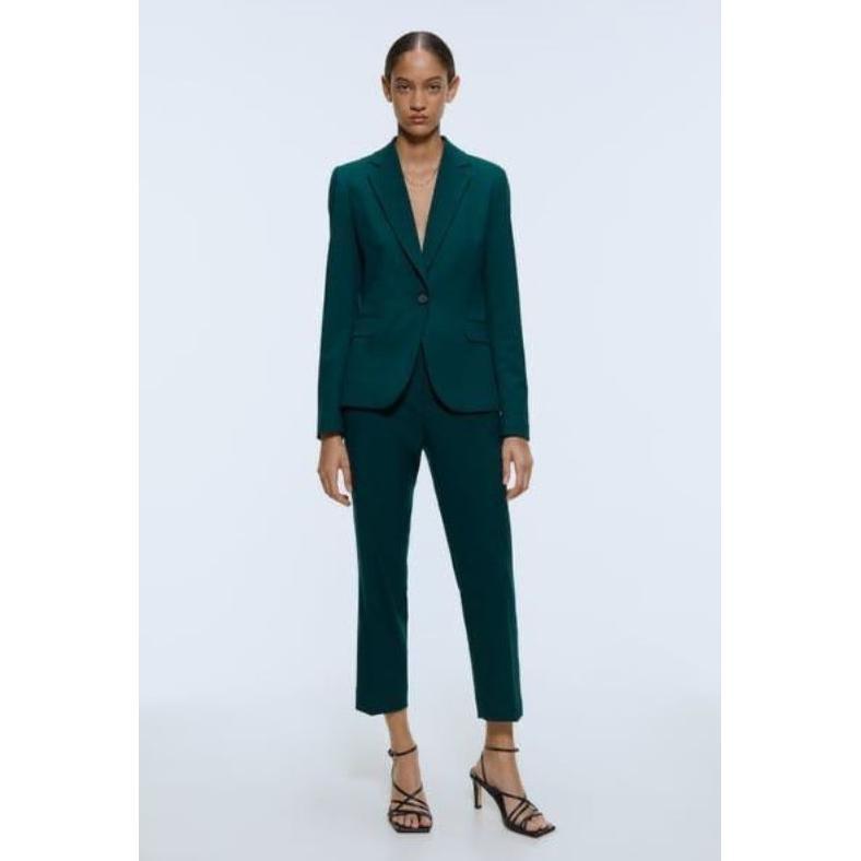 FREE ONGKIR JAS BLAZER WANITA HIJAU ARMY/JAS KANTORAN/JAS KERJA WANITA