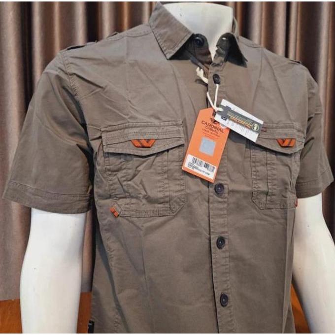 Termurah / Hot Sale Cardinal Casual Ori Kemeja Pria Lengan Pendek Adventure Reguler