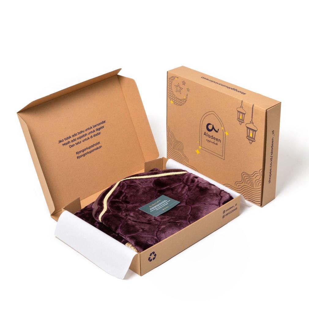 Sajadah Aladeen (QOOBA) - HITAM Size Dewasa FREE Kartu Ucapan