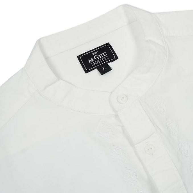 M.Gee kemeja Koko Putih Mgee Baju koko Terbaru Alfero C078