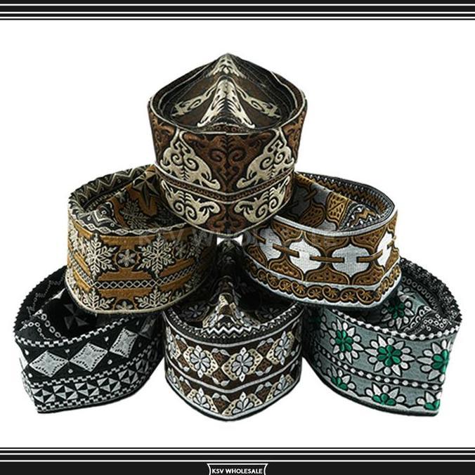 GROSIR (10 Pcs) Peci Oman Bangladesh Paket Usaha Kopiah Sholat Banglades Santri Pria Pesantren Tembo