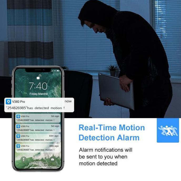 Sale Cctv V380 Pro Kamera Kamera Cctv Kecil Terhubung Ke Hp Digital Resolusi Tinggi Wifi 2.4G 360 Mi