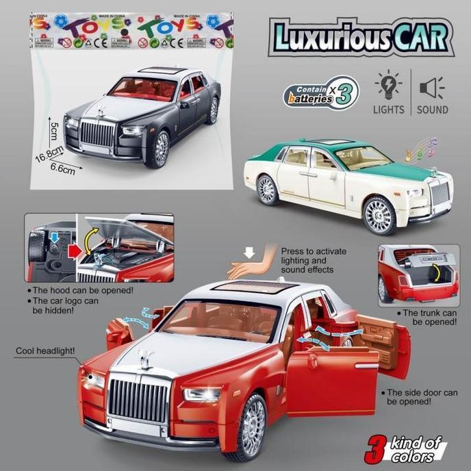 Roll-Royc Mainan Mobil/Mobil mainan anak-anak/model mobil/model mobil Rolls-Royce Phantom/Dapat Memb