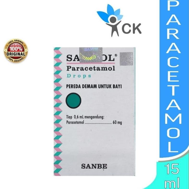 SANMOL DROP 15 ML/ SYRUP 60ML/FORTE 60ML menurunkan demam pada bayi dan anak-anak