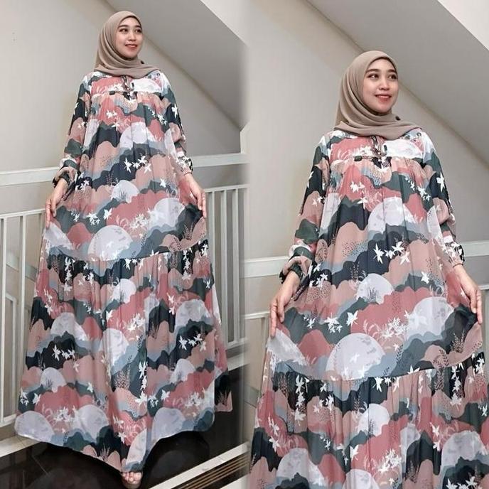 READY STOK SALVINA GAMIS CERUTY MOTIF