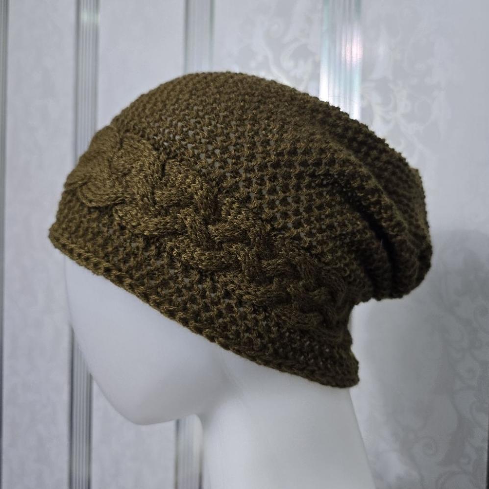 Kupluk Nenek Rajut Motif Elastis Nyaman