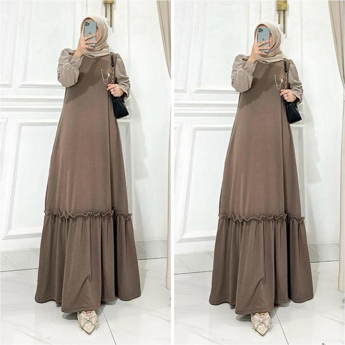 Gamis Jahilaa terbaru knit - Gamis knit feyfa - Gamis knit terbaru - Gamis