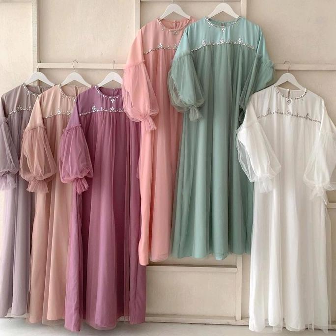 GAMIS DRESS CRYSTAL TILE CANTIK JD69 Ready