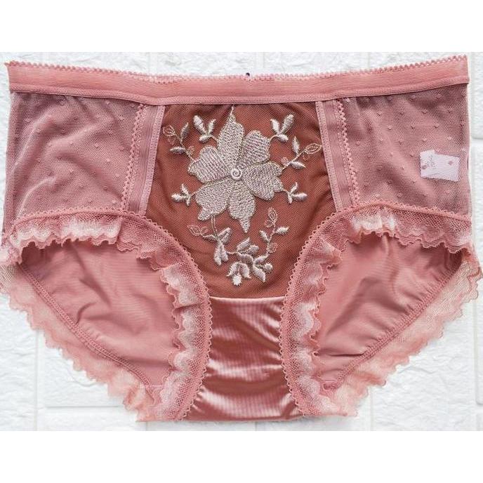 Yuksist- Celana Dalam Cewek Isi 3, 6Pcs Cd Sexy  Bahan Satin Renda Tile Lembut Halus Transparant All