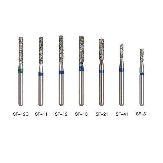 Mata Bor Gigi Dental Burs Highspeed Diamond Straight Flat