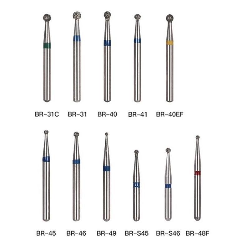 mata bor gigi dental burs highspeed diamond round bulat