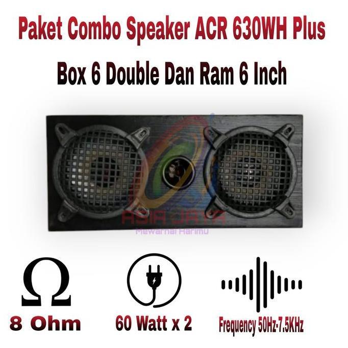 Paket Combo Speaker ACR 630 2Ps + Box 6 Inch Double dan Tutup 6 Inch terlaris