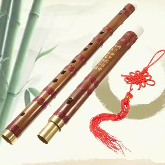 Alat Musik Dizi Nada G/Seruling Cina+Membran Bahan Bambu Kualitas Terbaik Harga Termurah