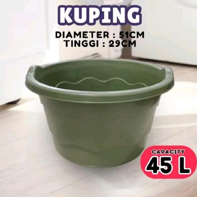 Byurr- Bak 45 Liter Bak Air Kamar Mandi Besar Bak Plastik Ukuran Jumbo
